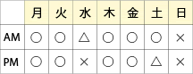 診療時間表